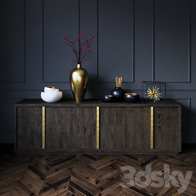 Bezier panel 6-door sideboard RH