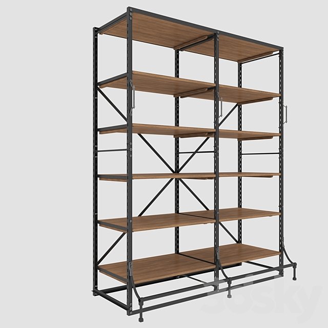 RH FRENCH LIBRARY SHELVING