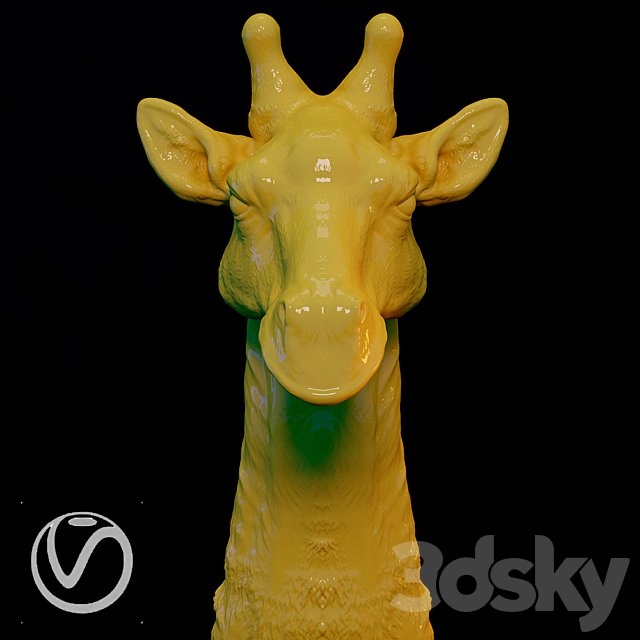 The head of a giraffe