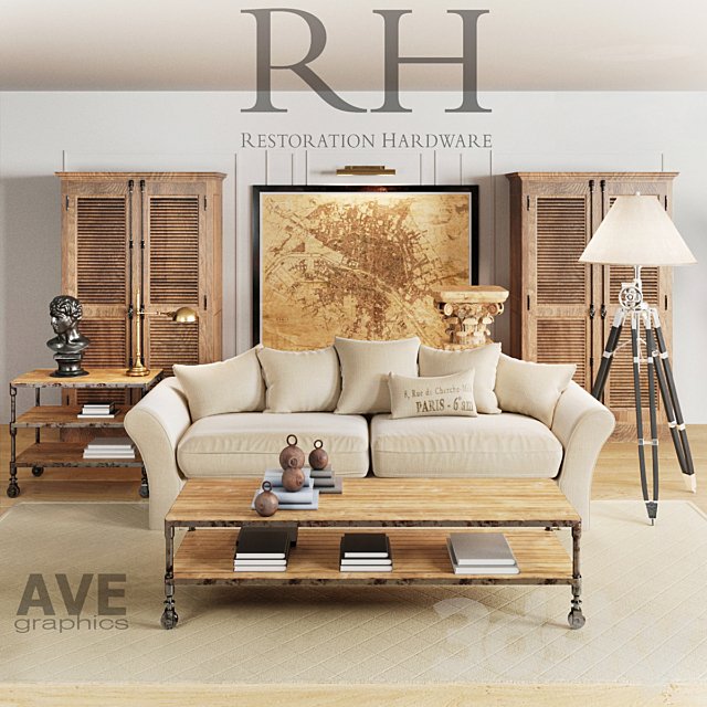 AVE Restoration Hardware Living Room set