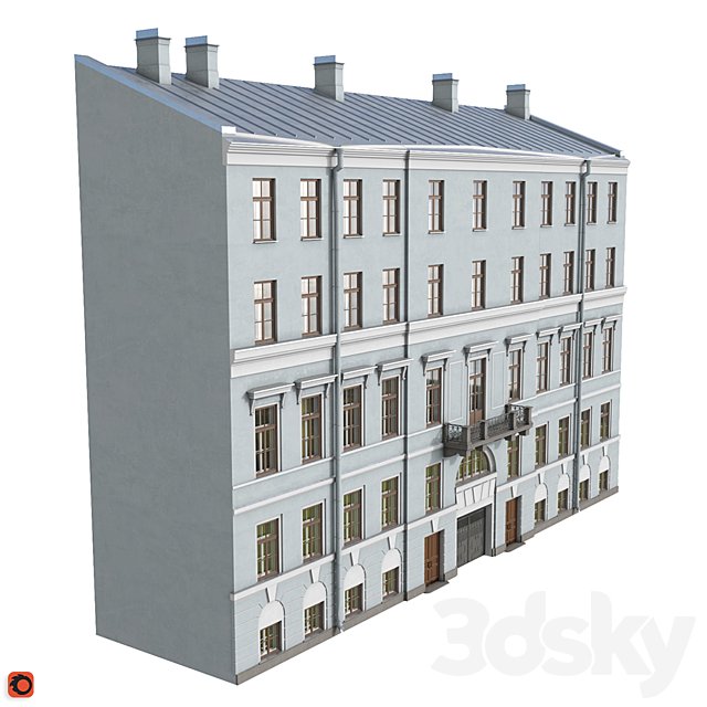 Front of the house on the Fontanka