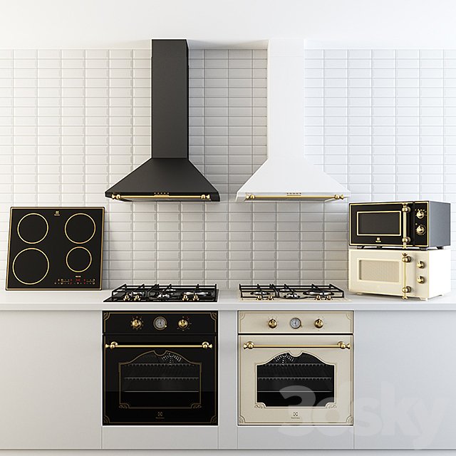A set of Electrolux kitchen appliances