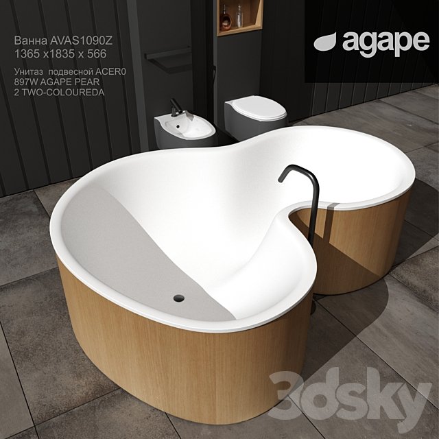 AGAPE bath, toilet, bidet and mixers