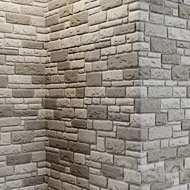Mixed brick wall