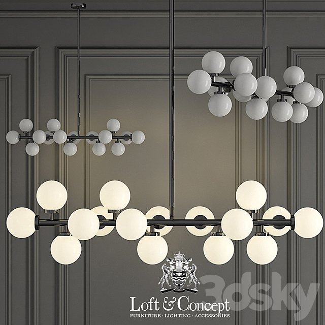 LAMP BUBBLE STIK BLACK CHANDELIER