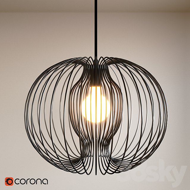 Hanging lamp LOFT VINTI Lucide black
