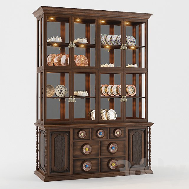 Display cabinets (both sides)