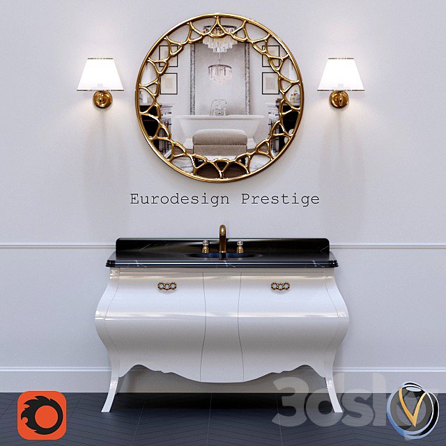 A set of furniture for a bathroom Comp.n.3 Eurodesign Prestige