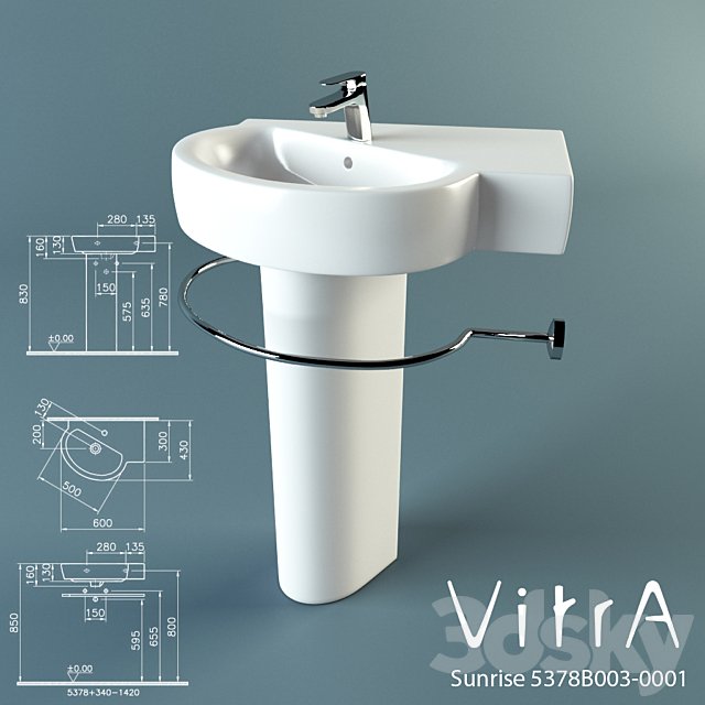 Sink VitrA Sunrise 5378B003-0001