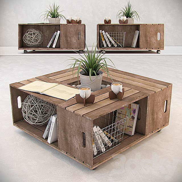 COFFEE TABLE WITH DECOR