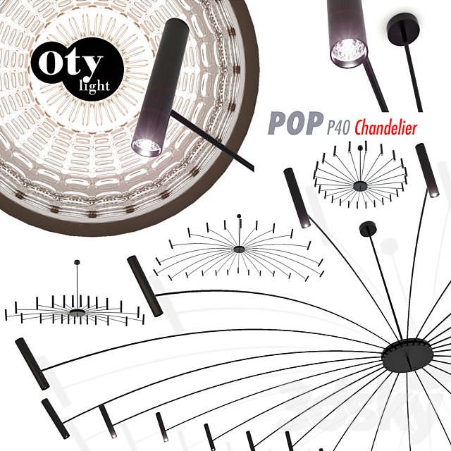Chandeliers Oty light "POP 40 Chandelier"