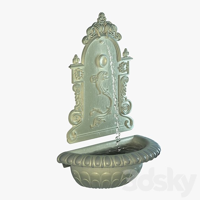 Cast iron wall mounted drinking fountain