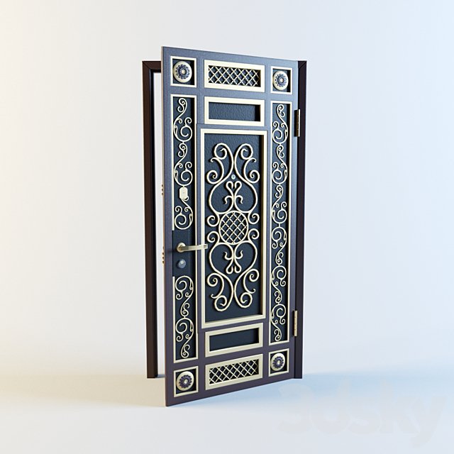 Metal entrance door "Uzkovka" 01