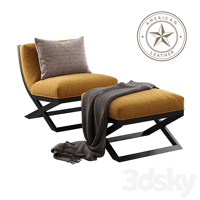 American Leather / Tori (Armchair &amp; Ottoman)
