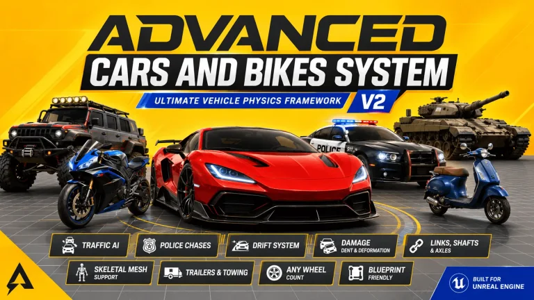 Advanced Cars And Bikes System - Vehicle Physics - Traffic AI - Drift Police