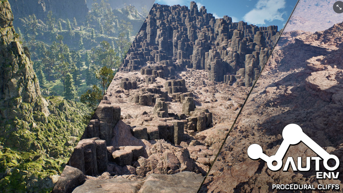 AutoEnv Procedural Rock Cliffs & Nature ( PCG )